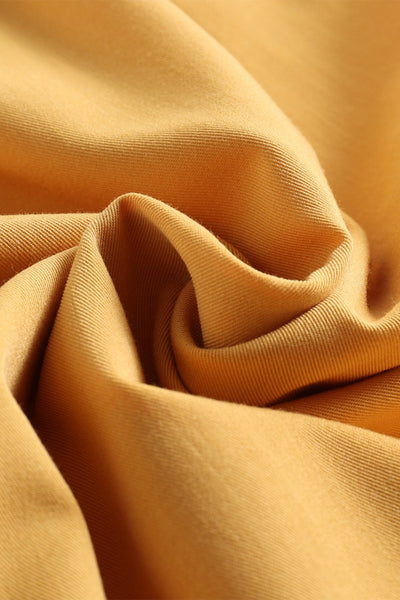 Vintage 1950-Es Évek Sárga Midi Ruha