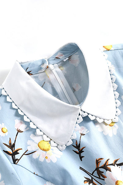 1950-Es Évek Nyári Kékmintás Ruha