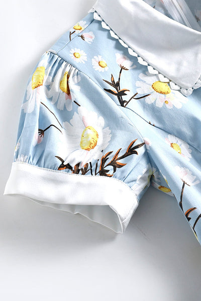 1950-Es Évek Nyári Kékmintás Ruha