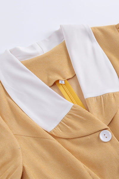 Vintage Rövid Ujjú Midi Ruha