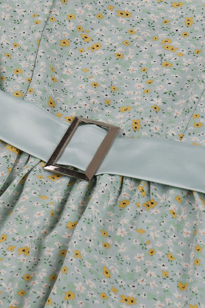 Vintage Virágmintás Ujjatlan Ruha