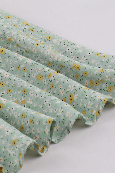 Vintage Virágmintás Ujjatlan Ruha