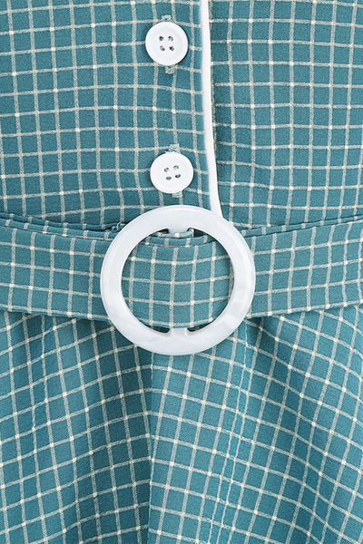 Vintage 50-Es Évek Stílusú Kockás Ruha