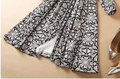 40-Es Évek Fekete Virágos Ruha