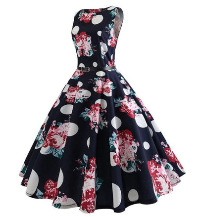 50-Es Évek Pin Up Navy Ruha