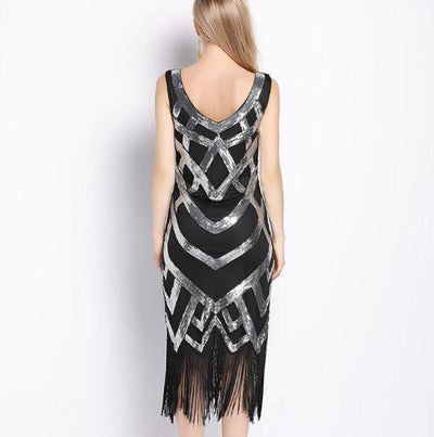 20-As Évek Vintage Ruha, Fekete Ezüst