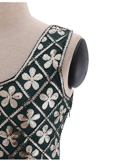 20-As Évek Charleston Ruha - Zöld És Arany