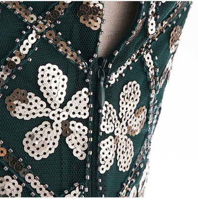 20-As Évek Charleston Ruha - Zöld És Arany