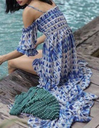 Kék Vintage Estélyi Ruha