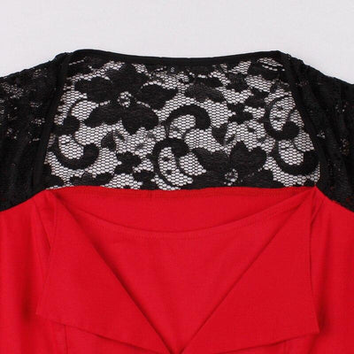 Vintage Rockabilly Piros Estélyi Ruha