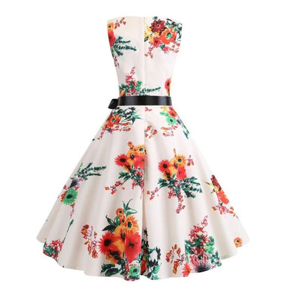 Bézs És Rózsaszín Vintage Kiszélesedő Ruha