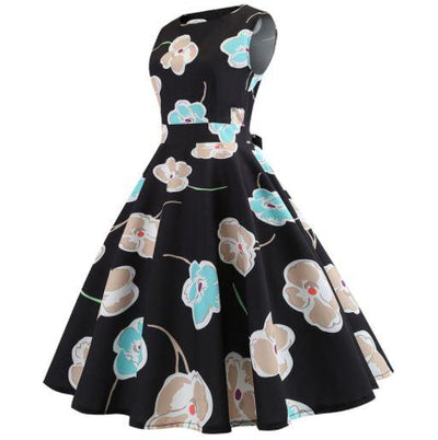 Vintage Black Flowers Lobogó Ruha