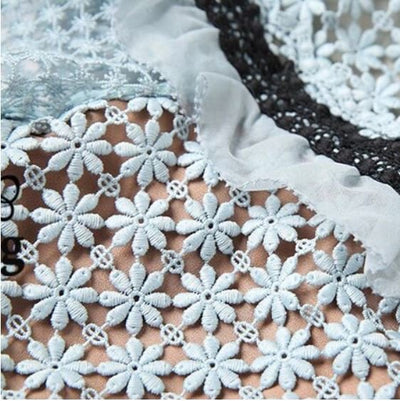 Hosszú Vintage Kék Fodros Ruha