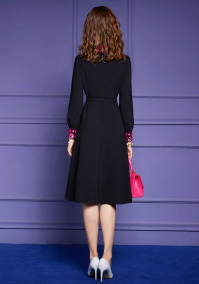 Hosszú Vintage Virágos Ruha