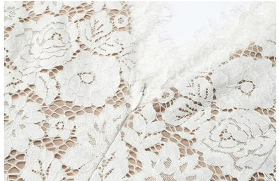 Vintage Fehér Csipke Esküvői Ruha