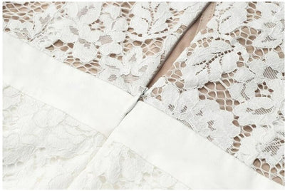 Vintage Fehér Csipke Esküvői Ruha