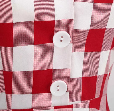 Piros 50-Es Évek Retro Ruha