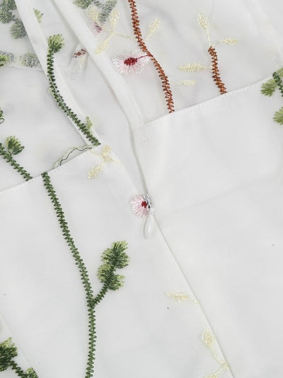 50-Es Évek Stílusú Vintage Virágos Ruha