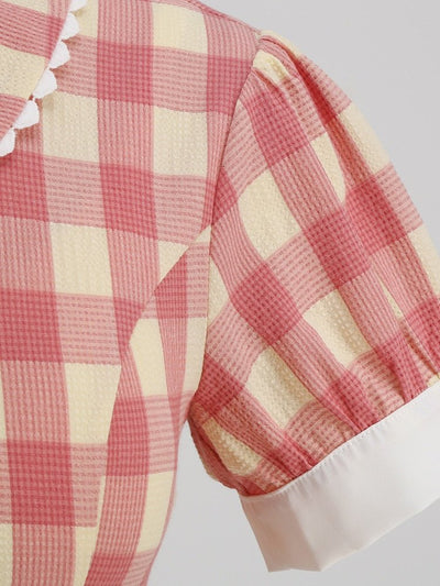 60-As Évek Gingham Ruha