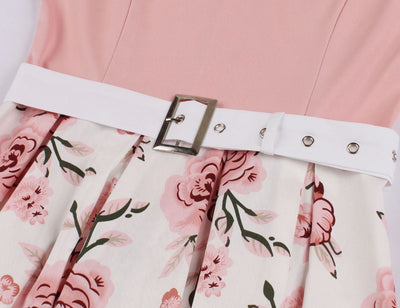 Vintage 50-Es Évek Molett Rózsaszín Ruha