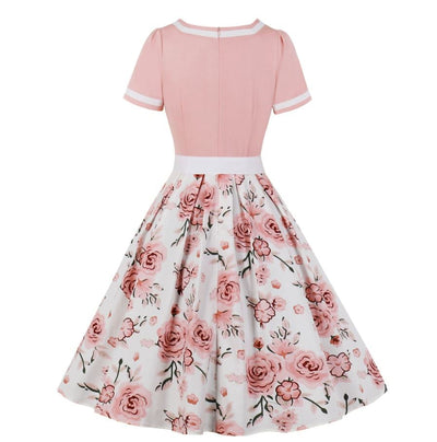 Vintage 50-Es Évek Molett Rózsaszín Ruha