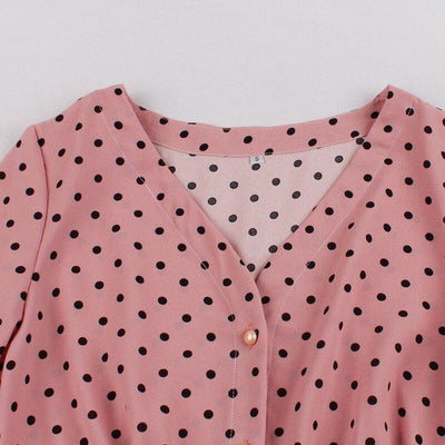 Vintage 50-Es Évek Hosszú Ujjú Ruha