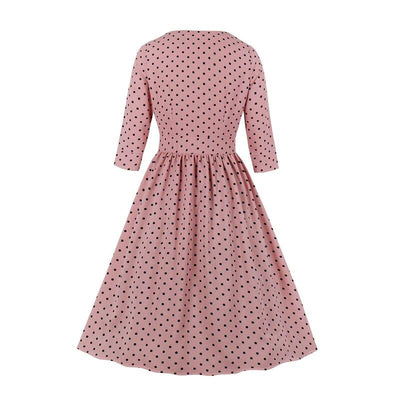 Vintage 50-Es Évek Hosszú Ujjú Ruha