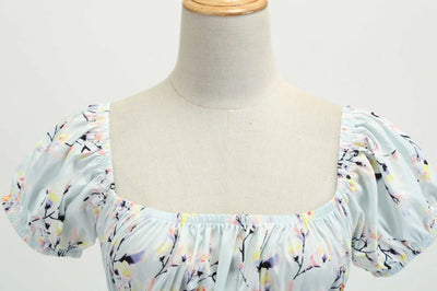 Vintage 60-As Évek Kék Virágos Ruha