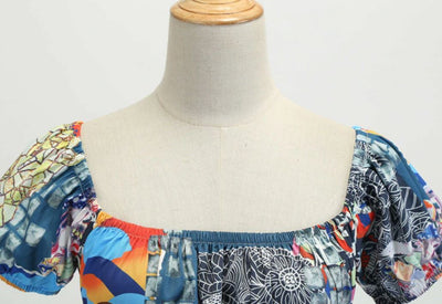 Vintage 60-As Évek Patchwork Ruha