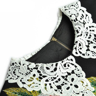 Vintage 40-Es Évek Nagy Rózsák Ruha