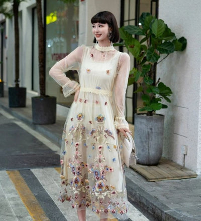 Vintage 40-Es Évek Hosszú Ruha Pezsgő