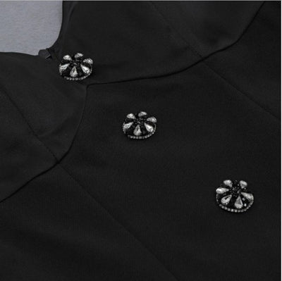 Vintage 40-Es Évek Fekete Ruha