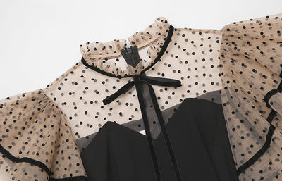 Vintage 40-Es Évek Fekete Magas Derekú Ruha