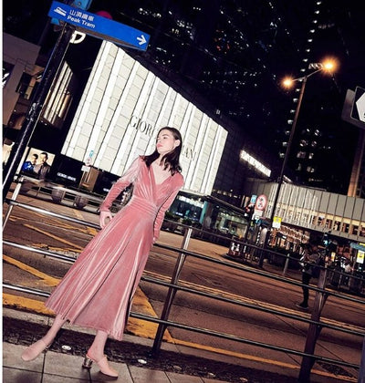 Vintage 40-Es Évek Sima Rózsaszín Ruha