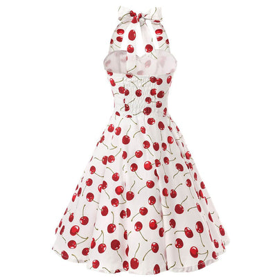 Vintage 50-Es Évek Cseresznye Ruha