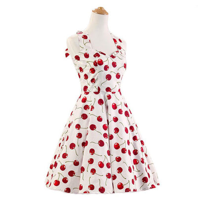 Vintage 50-Es Évek Cseresznye Ruha