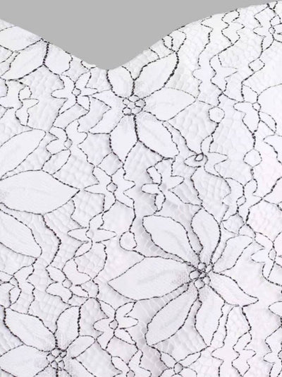 Vintage Fehér Hímzéses Ruha