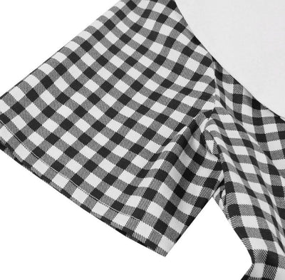 Vintage Fekete Kockás Ruha