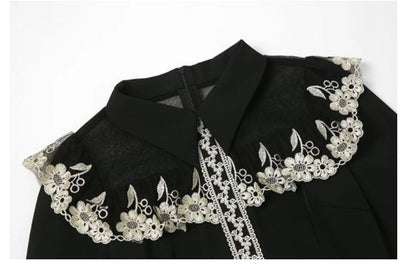 Vintage Fekete Peter Pan Galléros Ruha