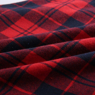 Vintage Vállról Leválasztott Tartán Ruha