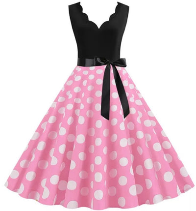 Rózsaszín Női Vintage Ruha