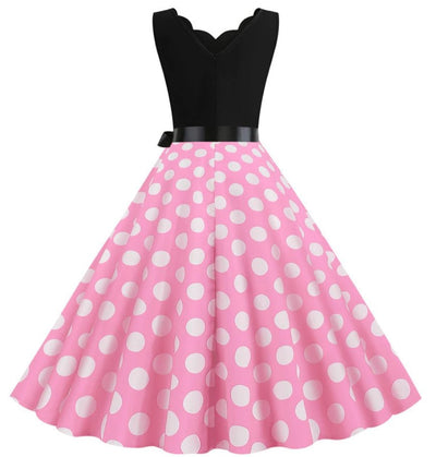 Rózsaszín Női Vintage Ruha