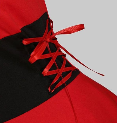 Vintage Vörös Szőrme Ruha