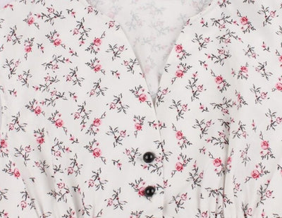 Vintage Ruha Nagy Méretű 50-Es Évek Fehér Virágokkal