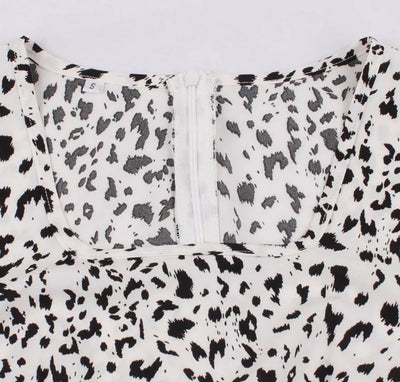 Vintage Plusz Méretű, Magas Derekú Ruha Fehér