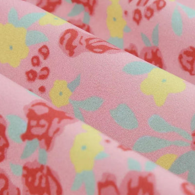 Vintage Plus Size Magas Derekú Ruha Rózsaszín