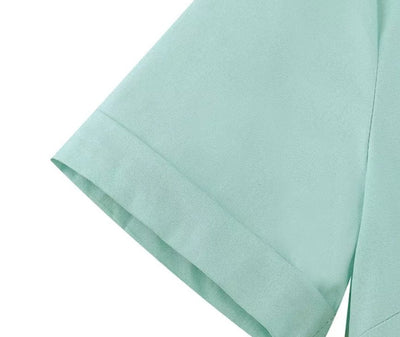 Vintage Nagyméretű, Magas Derekú Türkiz Ruha