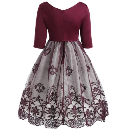 Piros Flitteres Molett Vintage Ruha