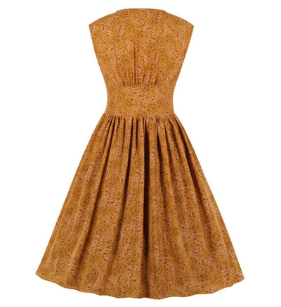 Sárgabarack Molett Vintage Ruha