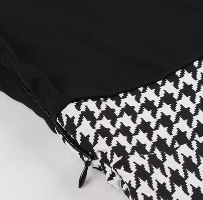 Vintage Szürke Kockás Ruha